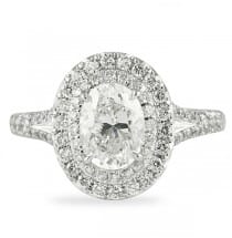 1.18 ct Oval Diamond Platinum Engagement Ring