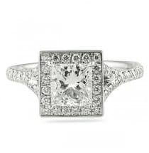 1.01 ct Princess Cut Diamond Platinum Engagement Ring
