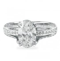 2.42 ct Oval Diamond Platinum Engagement Ring