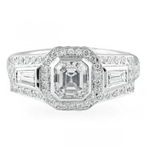 .71 ct Asscher Diamond 14K White Gold Engagement Ring