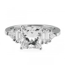 3.00 ct Princess Cut Diamond Platinum Engagement Ring