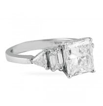 3.00 ct Princess Cut Diamond Platinum Engagement Ring