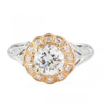 'Beverley K' 1.02ct Round Diamond Rose Gold Engagement Ring
