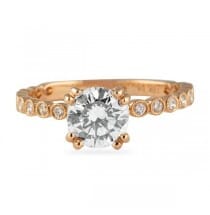1.01 ct Round Diamond Rose Gold Engagement Ring