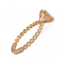 1.01 ct Round Diamond Rose Gold Engagement Ring