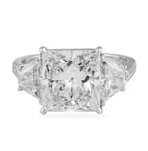 4.01 Carat Princess Cut Diamond Platinum Engagement Ring