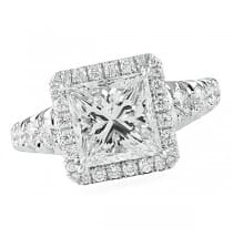 3.50 ct Princess Cut Diamond Platinum Engagement Ring