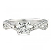 0.50 ct Round Diamond White Gold Engagement Ring