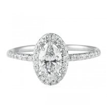 0.54 ct Marquise in Oval Diamond Halo