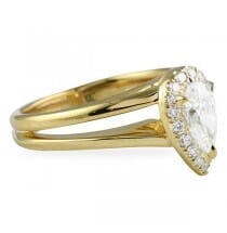 .80 ct Pear Shape Diamond Yellow Gold Engagement Ring