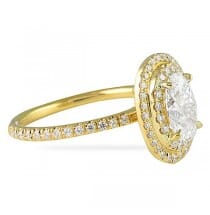 1.20 ct Oval Diamond Yellow Gold Engagement Ring