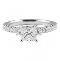 1.10 ct Princess Cut Diamond White Gold Engagement Ring