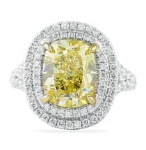 4.02 Carat Yellow Diamond Engagement Ring