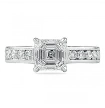 2.04 ct Asscher Cut Platinum Engagement Ring