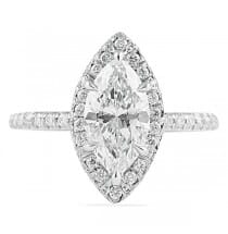 1.60 ct Marquise Cut Diamond Platinum Engagement Ring