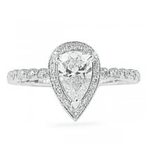 0.75 ct Pear Diamond White Gold Engagement Ring