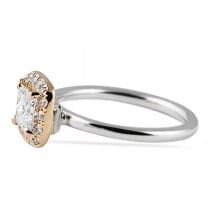 0.70 Carat Princess Cut Diamond Two-Tone Engagement Ring