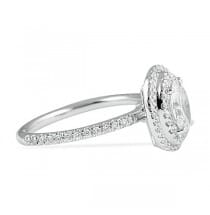 0.67 Carat Oval White Gold Engagement Ring
