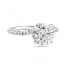 2.04ct Round Diamond Invisible Gallery™ Engagement Ring flat