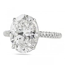 4.01 Carat Oval Diamond Invisible Gallery™ Engagement Ring stone