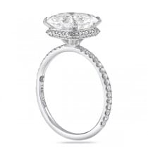 Asscher Cut Moissanite Hidden Halo™ Engagement Ring