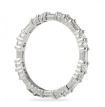 round and baguette cut eternity band