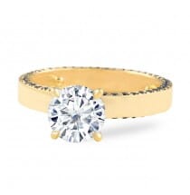 1.20 ct Round Diamond Yellow Gold Engagement Ring