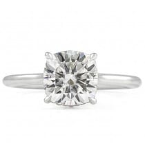 Cushion Moissanite Double Signature Wrap Engagement Ring  front view