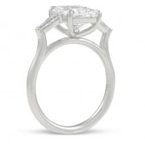 2.60 Carat Cushion Cut Diamond Three-Stone Engagement Ring