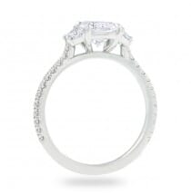 1.30ct Cushion Cut Diamond Three-Stone Engagement Ring