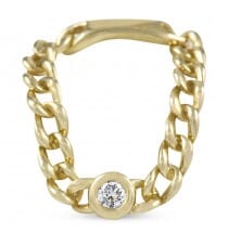 Bezel Diamond Chain Link Ring