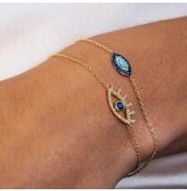 Sapphire and Diamond Evil Eye Bracelet 
