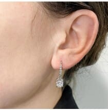 3ct TW Lab-Grown Cushion Diamond Drop Earrings GIA product