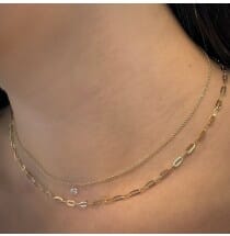 Mini Chain Necklace Yellow Gold