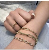 Jumbo Chain Link Bracelet yellow gold jewelry