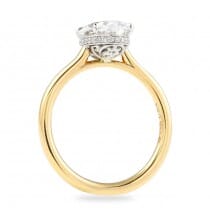 1.70 ct Oval Diamond Yellow Gold Solitaire Engagement Ring