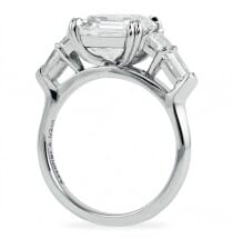 ASSCHER CUT 5 STONE RING WITH TRAPEZOID AND BULLET SIDES