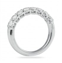 oval diamond halfway wedding band custom ring