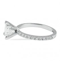 1.30 ct Princess Cut Diamond White Gold Engagement Ring