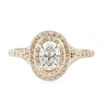 0.70 Carat Oval Diamond Rose Gold Engagement Ring