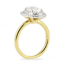 1.03 Carat Oval Diamond Two-Tone Engagement Ring