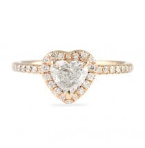 0.70 Carat Heart Shape Diamond Rose Gold Engagement Ring