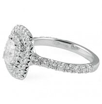 1.00 ct Cushion Cut Diamond Double Halo Engagement Ring
