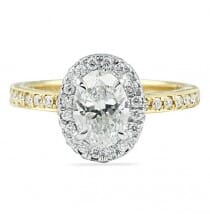 1.00 ct Oval Diamond Two-Tone Ring