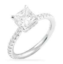 1.50 ct Princess Cut Diamond Invisible Gallery™ Engagement Ring