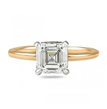 1.70ct Asscher Cut Diamond Two-Tone Solitaire Engagement Ring top