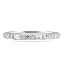 BAGUETTE AND ROUND DIAMOND WEDDING BAND