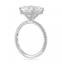 5.21 Carat Cushion Cut Diamond Signature Wrap Engagement Ring