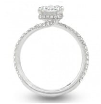 1.92ct Emerald Diamond Platinum Swoop Ring front
