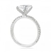 2 carat elongated cushion cut diamond engagement ring
